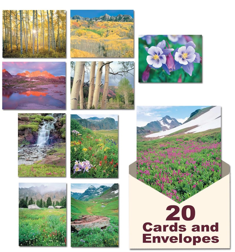 Leanin' Tree, John Fielder's Colorado, Blank Cards and Envelopes, Blank Greeting Cards Assortment Box, Notecards, Blank Note Cards, Note Cards with Envelopes (20 Blank Cards, 22 Envelopes) - Image 1